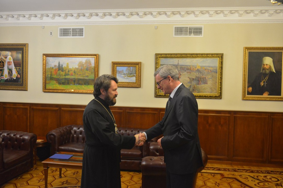 Metropolitan Hilarion of Volokolamsk meets with Ambassador of Austria to Russia