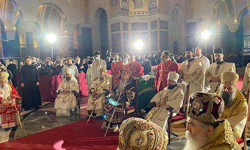 Metropolitan of Volokolamsk Hilarion Attends the Funeral of His Holiness Irinej Patriarch of Serbia
