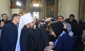 Patriarch Kirill congratulates Metropolitan Hilarion of Volokolamsk on the 10th anniversary of his service as DECR chairman