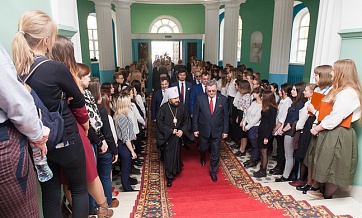 Metropolitan Hilarion visits the leading pedagogical university in Russia