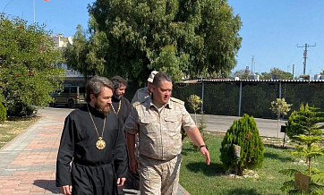 Metropolitan Hilarion of Volokolamsk meets with Russian military in Syria
