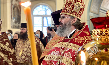 On commemoration day of St. Catherine, Metropolitan Hilarion of Volokolamsk officiated at the Church of St. Catherine the Great Martyr In-the-Fields the representation of the Orthodox Church in America