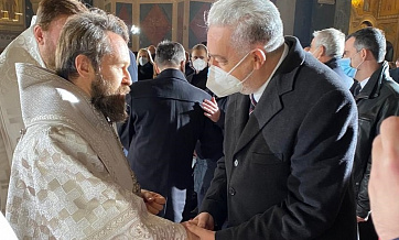Metropolitan of Volokolamsk Hilarion Attends the Funeral of His Holiness Irinej Patriarch of Serbia