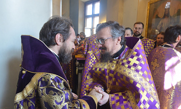 Patriarch Kirill congratulates Metropolitan Hilarion of Volokolamsk on the 10th anniversary of his service as DECR chairman