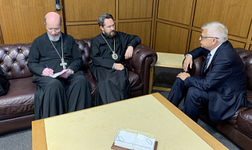 Metropolitan Hilarion of Volokolamsk meets with Russia’s Ambassador to Lebanon Alexander Zasypkin