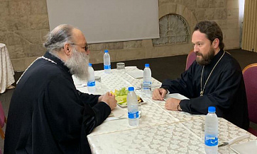 Chairman of the Moscow Patriarchate’s Department for External Church Relations meets with Patriarch John of Antioch